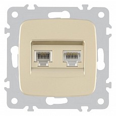Розетка двойная rj-11 и ethernet rj-45, без рамки arte milano am-205 205.44-1.shampan